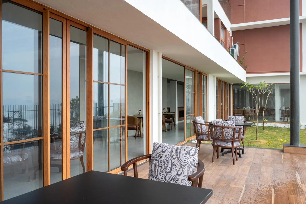 Outdoor nature-inspired dining at Olive Woods Munnar